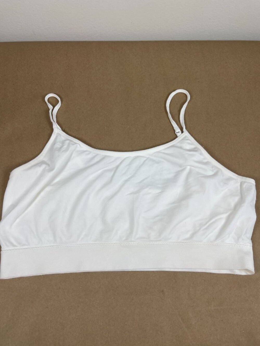 No Boundaries Women's White Wireless Bralette Adjustable Straps Size XL
